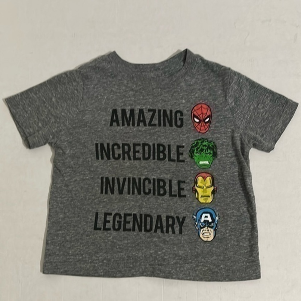 Marvel Super Hero Grey Top size 2T